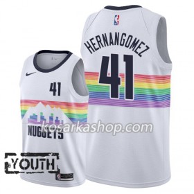 Dres Denver Nuggets Juan Hernangomez 41 Nike 2018-19 City Edition Bijela Swingman - Dječji